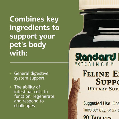 USA imported Standard Process Feline Enteric Support ninety tablets packaging