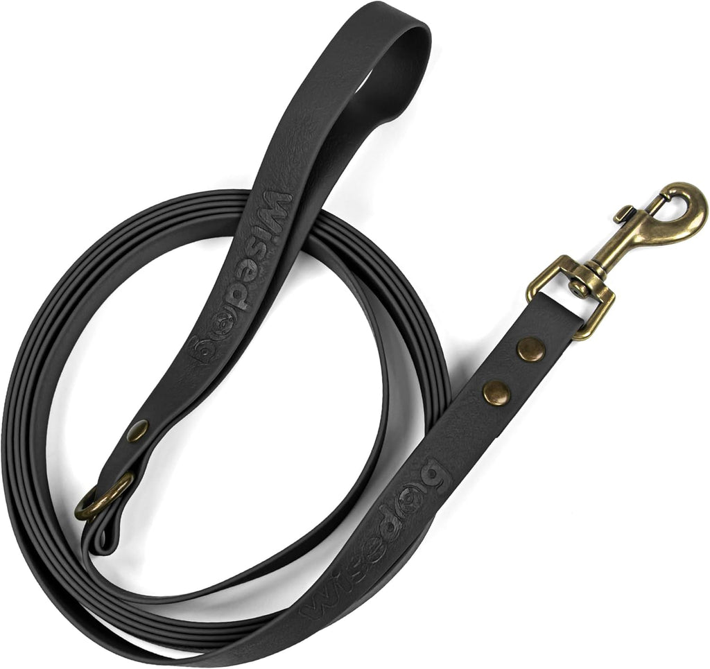 Wisedog Long Leash for Dogs Outside, 10FT Burgundy | Waterproof Training Leash, Antique Bronze Buckle, Rubber Coated Recall Lead, For Yard, Camping, Beach - Image 11
