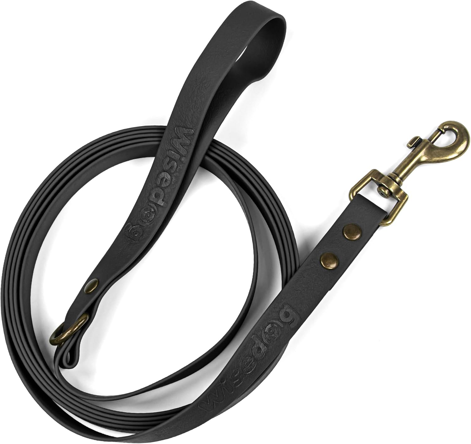 Wisedog Long Leash for Dogs Outside, 10FT Burgundy | Waterproof Training Leash, Antique Bronze Buckle, Rubber Coated Recall Lead, For Yard, Camping, Beach - Image 11