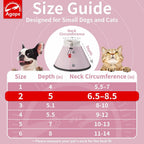 Agape adjustable cloth cat cone lightweight design profile view