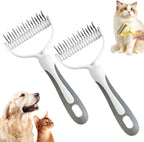 Double-Sided Pet Grooming Brush, 2026 New Undercoat Rake for Long Haired Pets, Multi-Functional Dematting Comb for Home Grooming, Pet Hair Removal Brush for Pet Owners (Blue, 1pcs) - Image 13
