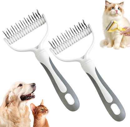 Double-Sided Pet Grooming Brush, 2026 New Undercoat Rake for Long Haired Pets, Multi-Functional Dematting Comb for Home Grooming, Pet Hair Removal Brush for Pet Owners (Blue, 1pcs) - Image 13
