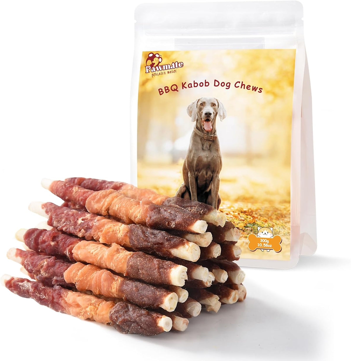 Pawmate Dog Treats Large Breed, Chicken Wrapped Rawhide Donut Rings, Rawhide Dog Chews Long Lasting, Grain Free Training Snacks with Taurine for Medium Large Dogs, 4 Counts - Image 11