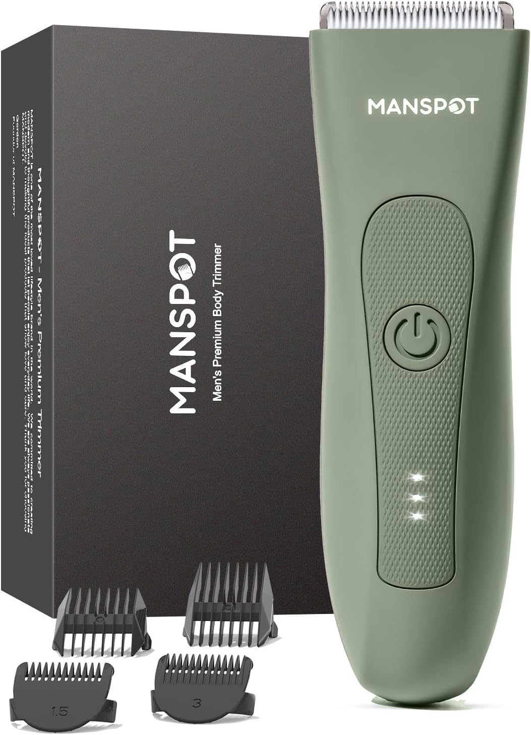 MANSPOT Electric Groin Hair Trimmer Hair Finishing Trimmers, Men's Shaving & Grooming Sets Kit with 4 Guards and Replaceable Ceramic Blade Heads,Waterproof Wet/Dry Trimmer,90 Minutes Shaving Tools - Image 12
