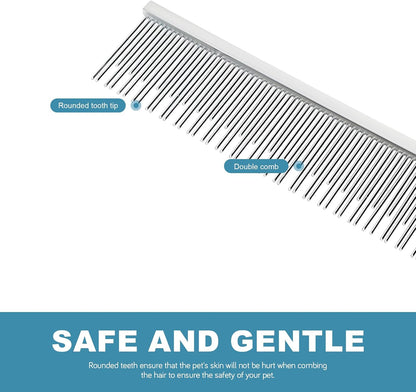 Anti-static pet grooming comb for removing loose fur