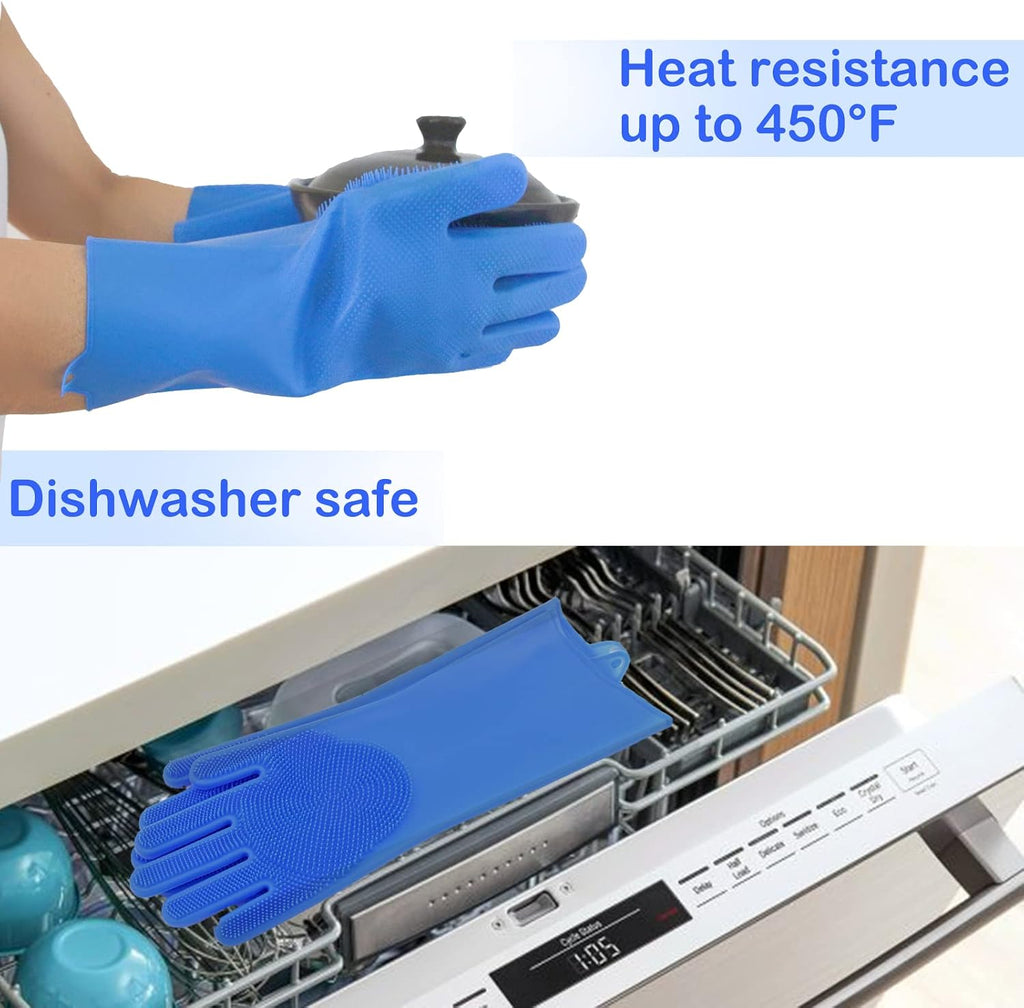 Yintoper pet shampoo gloves showing non-slip inner texture
