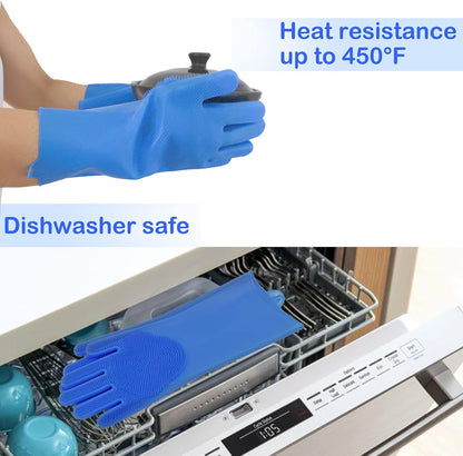 Yintoper pet shampoo gloves showing non-slip inner texture