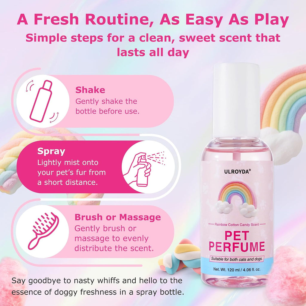 Premium imported pet grooming cologne bottle for odor control