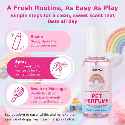 Premium imported pet grooming cologne bottle for odor control