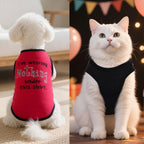 Lightweight cotton blend summer dog shirts with hilarious text graphics