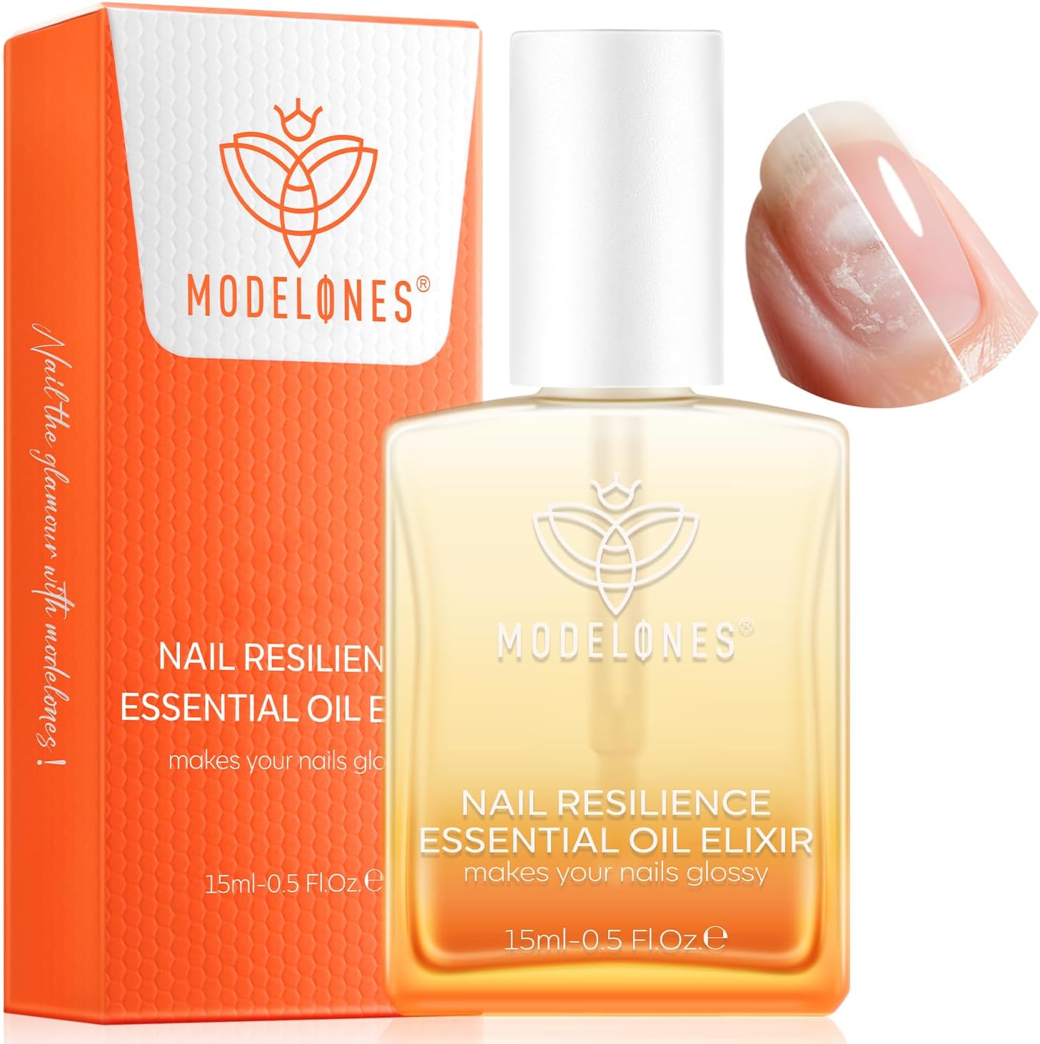Modelones Nail Strengthener and Growth 15ml front view