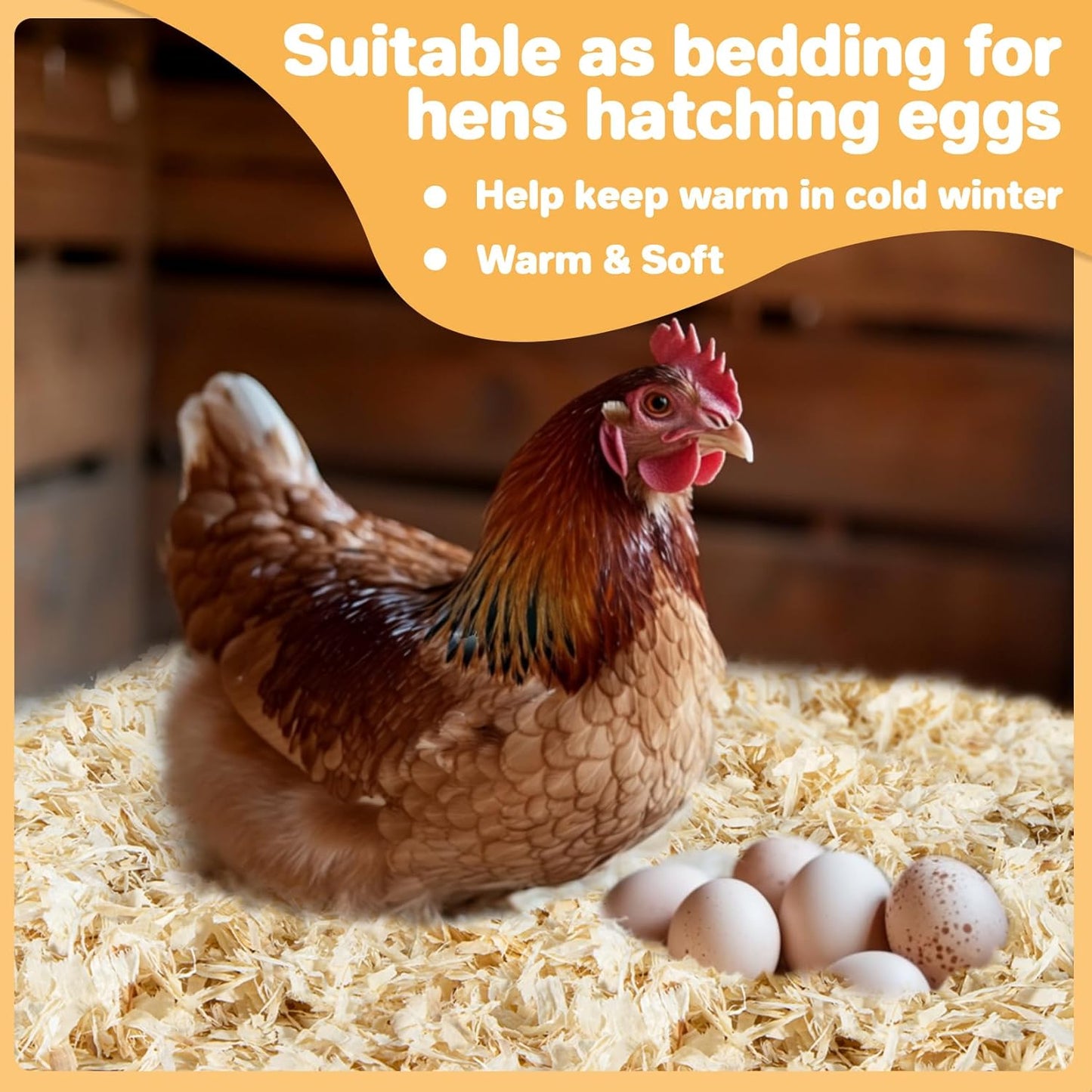 Sukh chicken coop bedding bag showing 31 ounce size