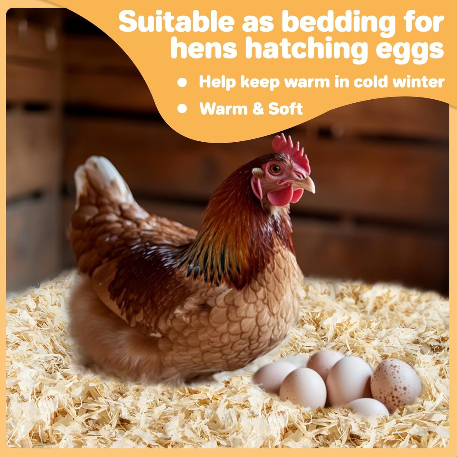 Sukh chicken coop bedding bag showing 31 ounce size
