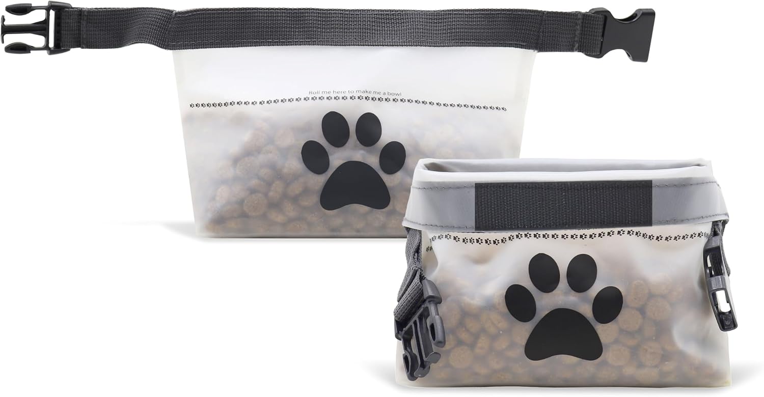 (re) zip Pet On-The-Go Bags 2-pack | Lightweight, Compact, Carabiner Clip | Airtight Closure | Water-Resistant | Food-Safe PEVA | Holds Treats, Poop Bags | Travel-Friendly - Image 9