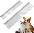 MGI Incorporates professional pet grooming comb front view showcasing stainless steel teeth.