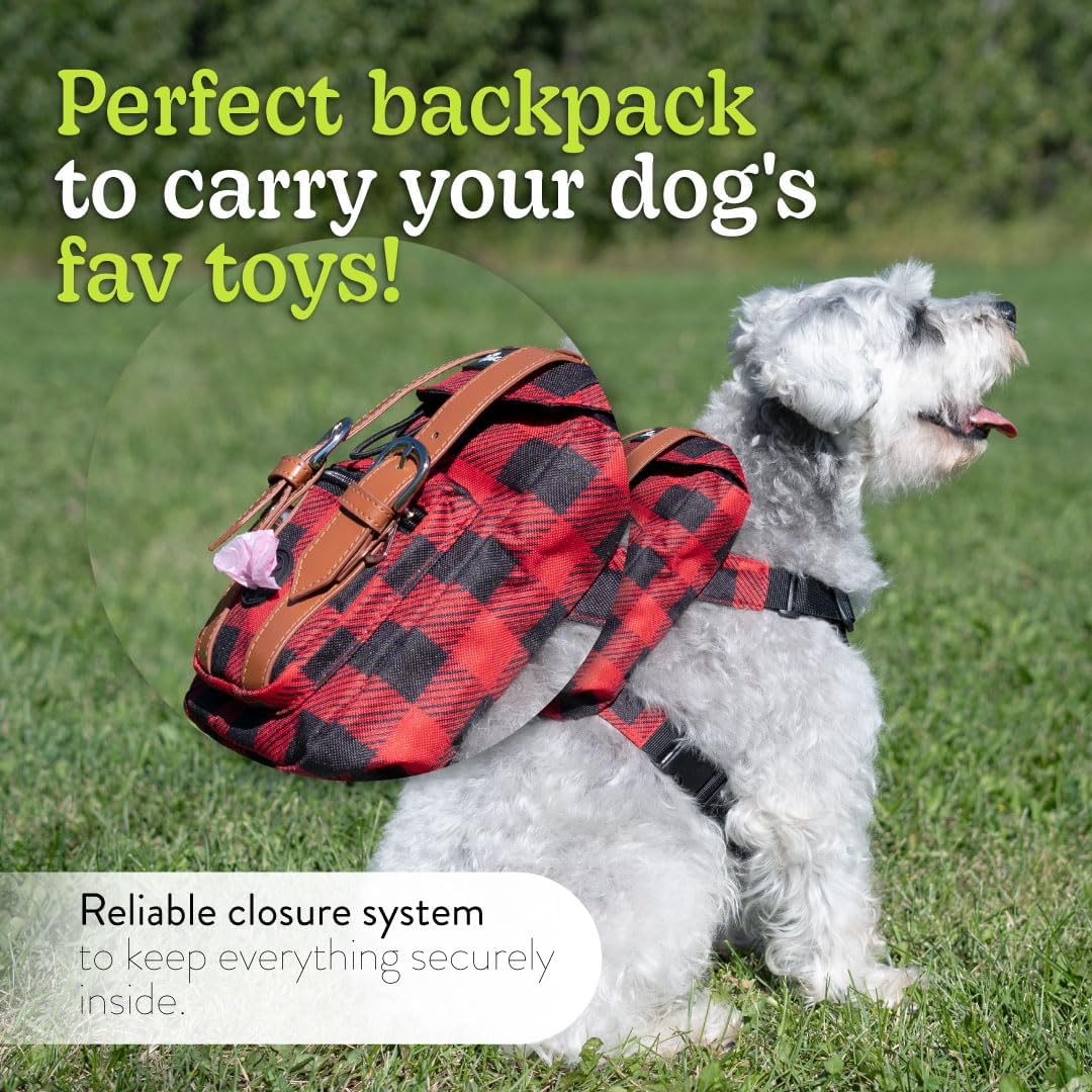 AKAY hiking dog harness bag showing water resistant oxford cloth material