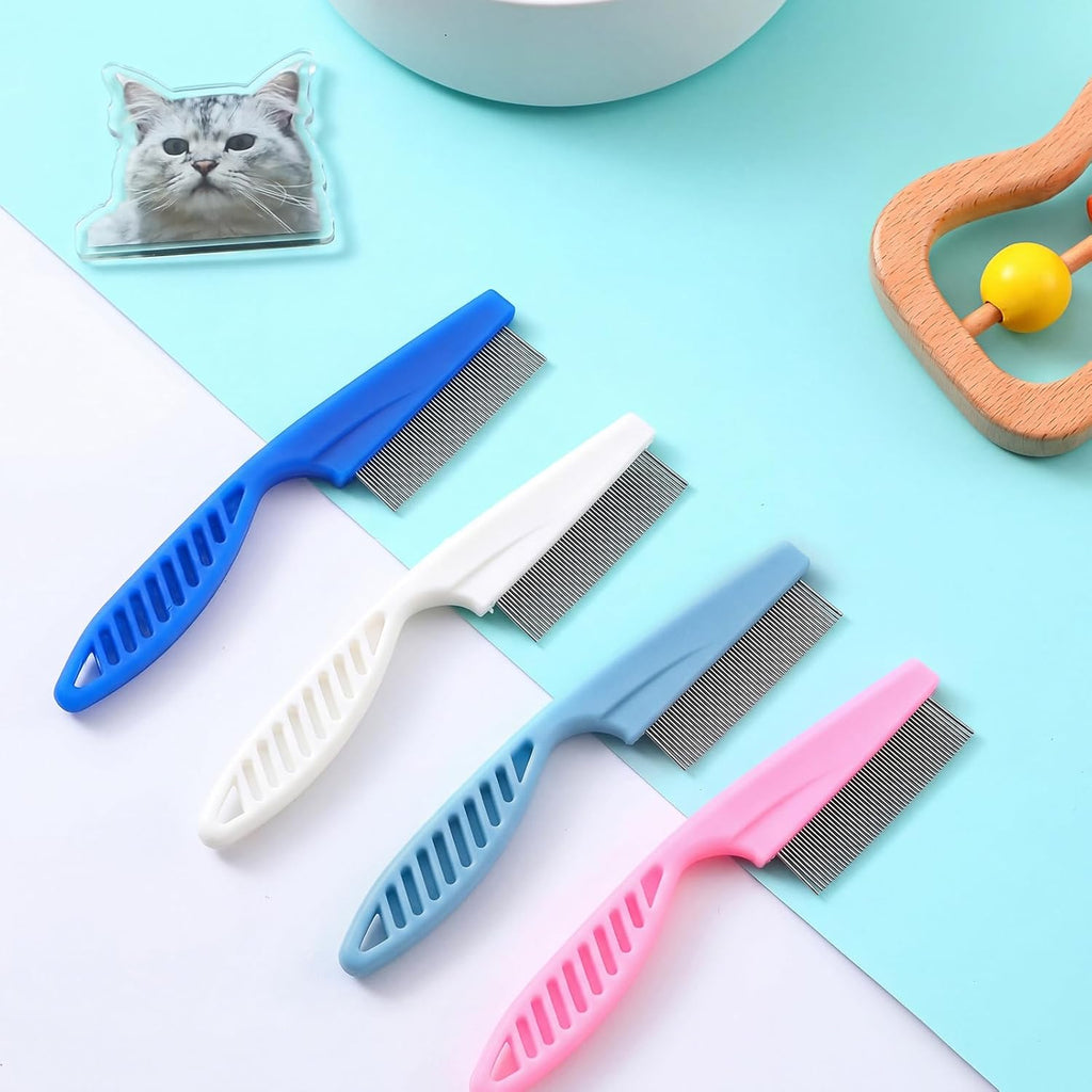 Ergonomic pet flea comb for detangling and dematting