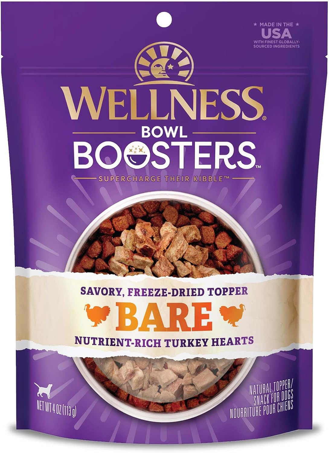 Wellness Bowl Boosters Digestive Health Dog Food Topper with Freeze Dried Pieces for Small, Medium, and Large Breeds, Sensitive Stomach, Grain Free, Natural, Chicken Recipe, 4 oz Bag - Image 15