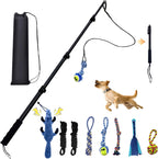 Medium size puppy playing tug of war with a durable cotton rope attachment