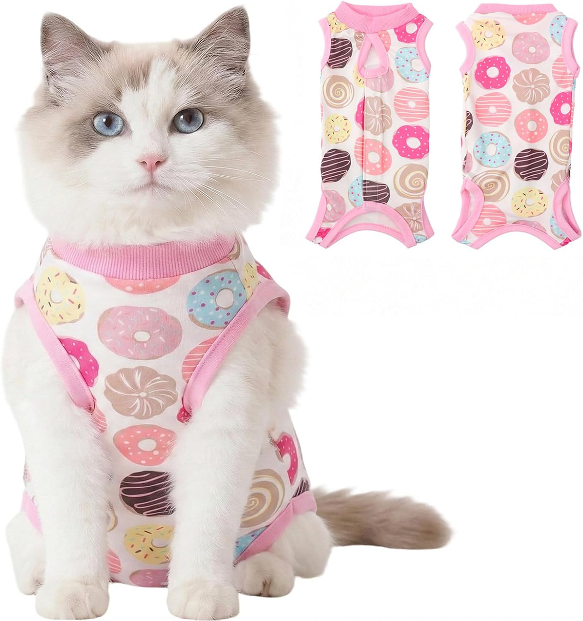 Cat Recovery Suit Cat Onesie for Cats, Breathable Cats Surgery Recovery Suit for Female Spay & Abdominal Wounds Skin Diseases, Kitten Surgical Onesie Body Suit Anti Licking Cone Alternative - Image 13