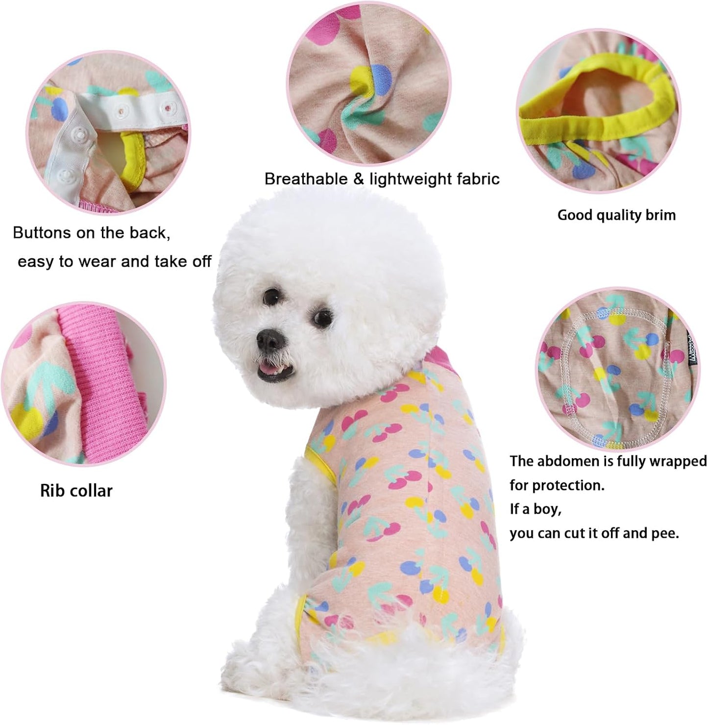 Miaododo abdominal wound bandage protector suit for cats and dogs