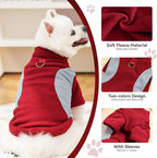 Cozy winter dog clothes for small breeds boy or girl puppies indoor view