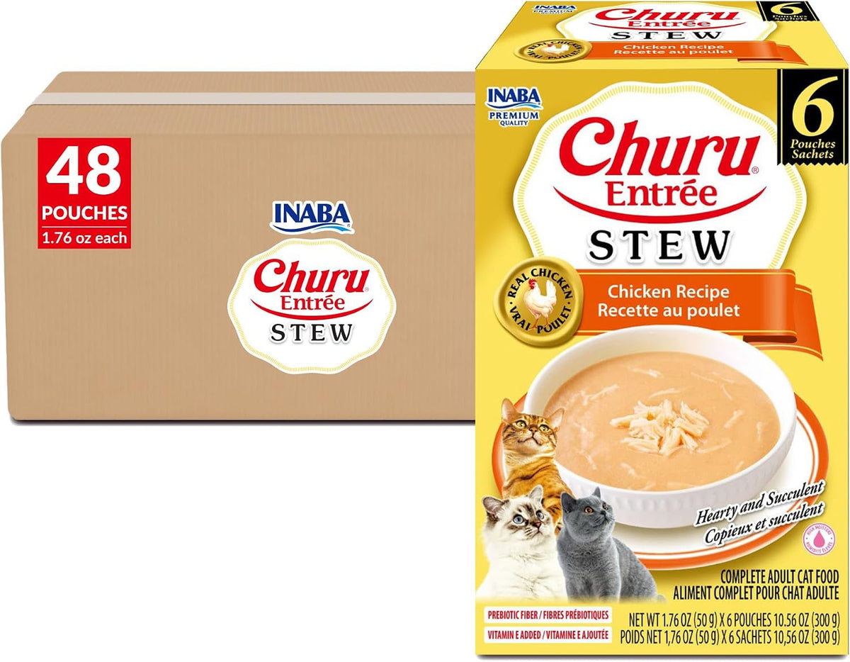 INABA Churu Entre Stew for Kittens, Grain-Free, High Moisture, Prebiotic Wet Cat Food, 1.76oz. per Pouch, 6 Pouches, Chicken Recipe with Tuna - Image 15