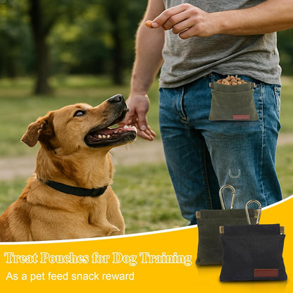 PEASUG portable dog treat pouch green variant standing upright