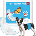Dog Diaper Liners for Dog Diapers Male and Female 150ct Super Absorption Disposable Booster Pads for Most Reusable Pet Belly Bands, Washable Puppy Diapers Wraps - Image 1