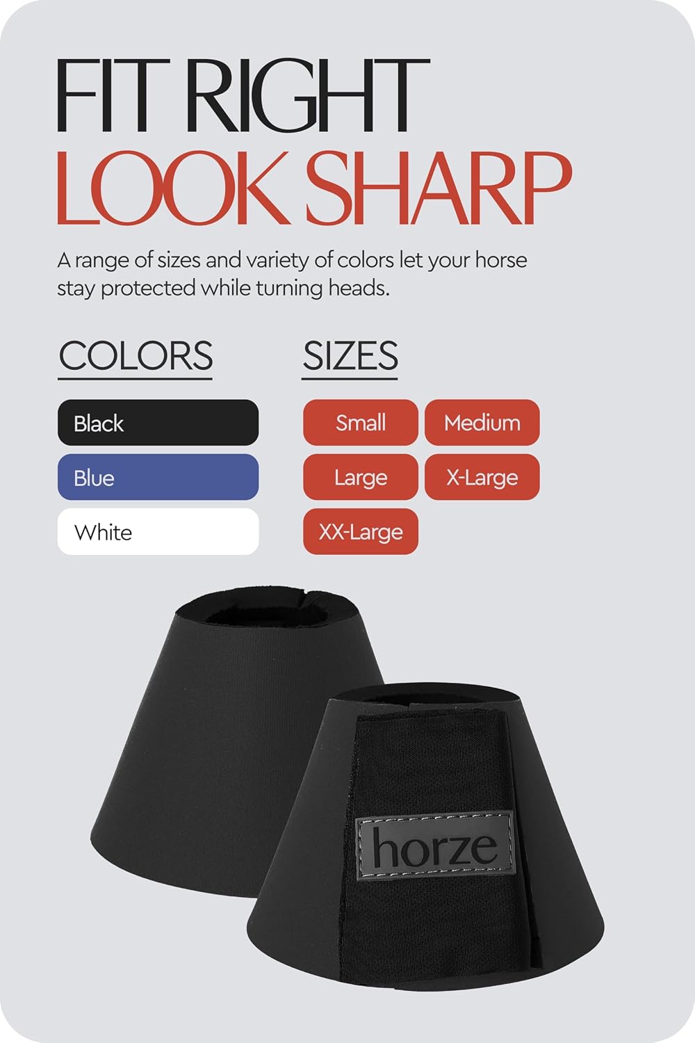 Horze protective leg boots showing durable hook-and-loop fasteners