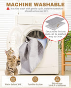 Fostanfly washable pet litter mat unbuttoned showing detachable layers
