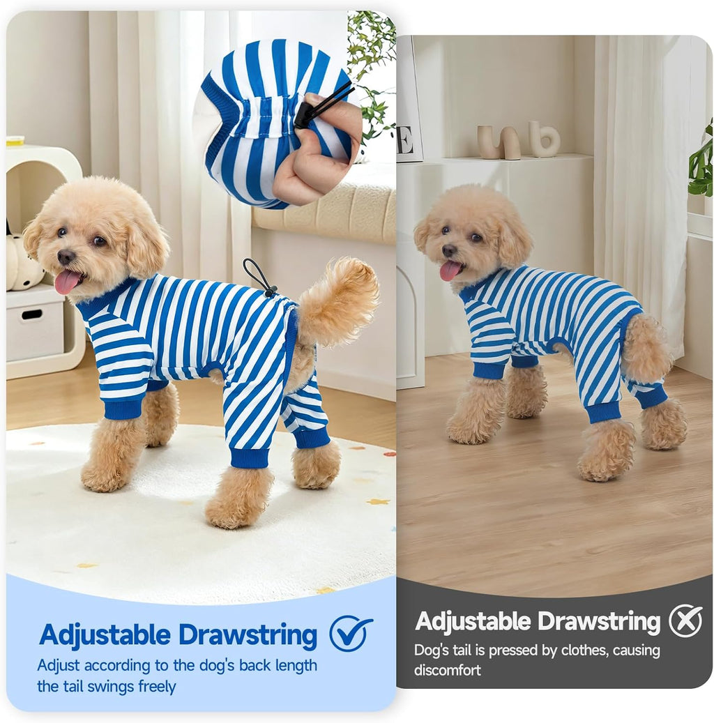 XPUDAC premium small dog clothes being adjusted for a custom fit length.