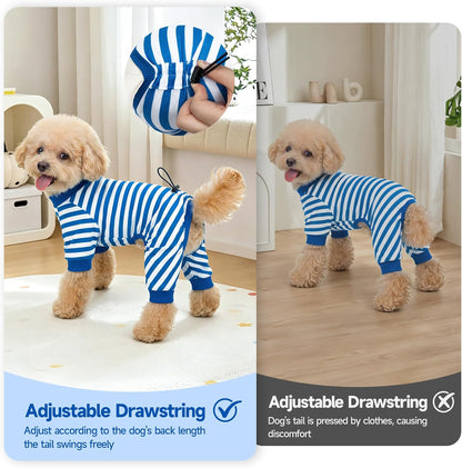 XPUDAC premium small dog clothes being adjusted for a custom fit length.