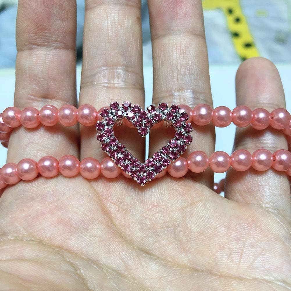 Close up of Petfavorites rhinestone heart pet jewelry