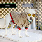 Side profile of hqrea luxury pet sweater for puppies