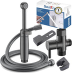 Sontiy Handheld Bidet Sprayer black stainless steel front view