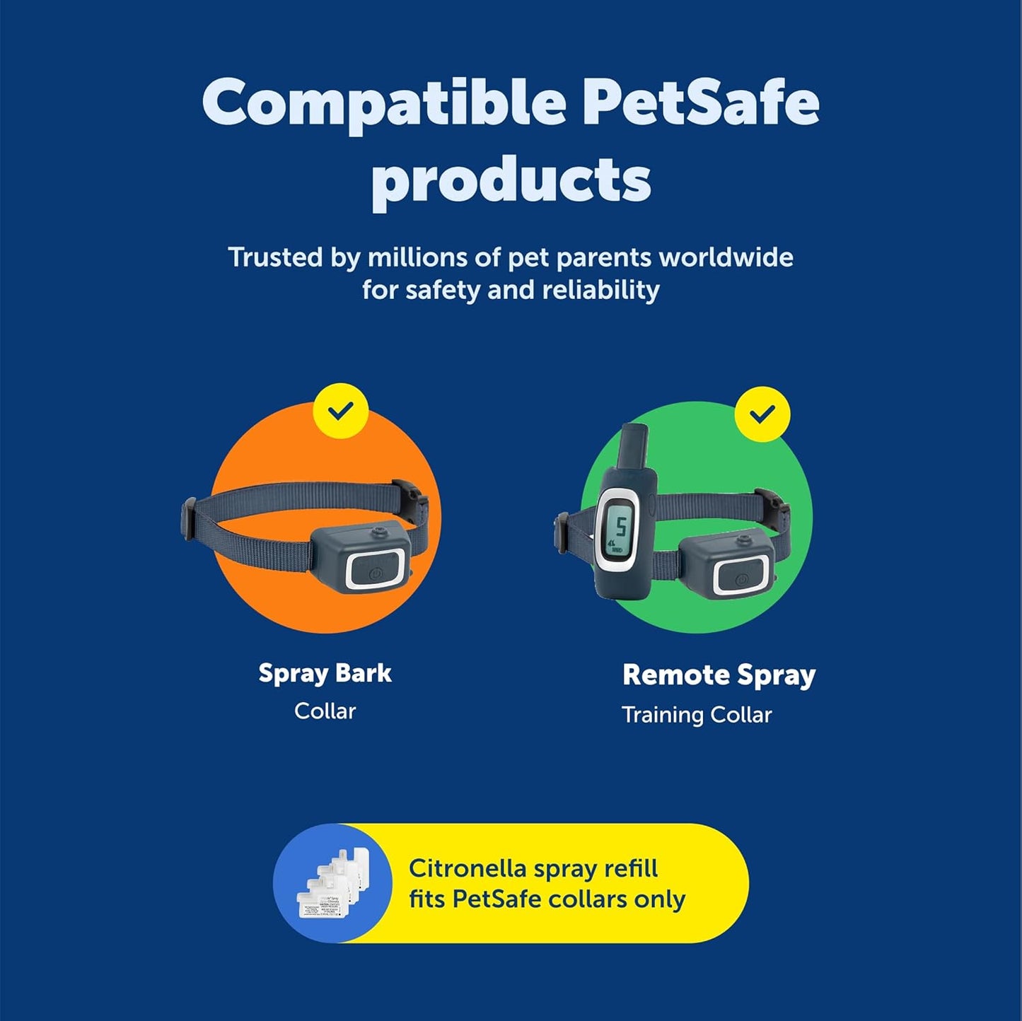 Side profile of PetSafe citronella spray cartridges