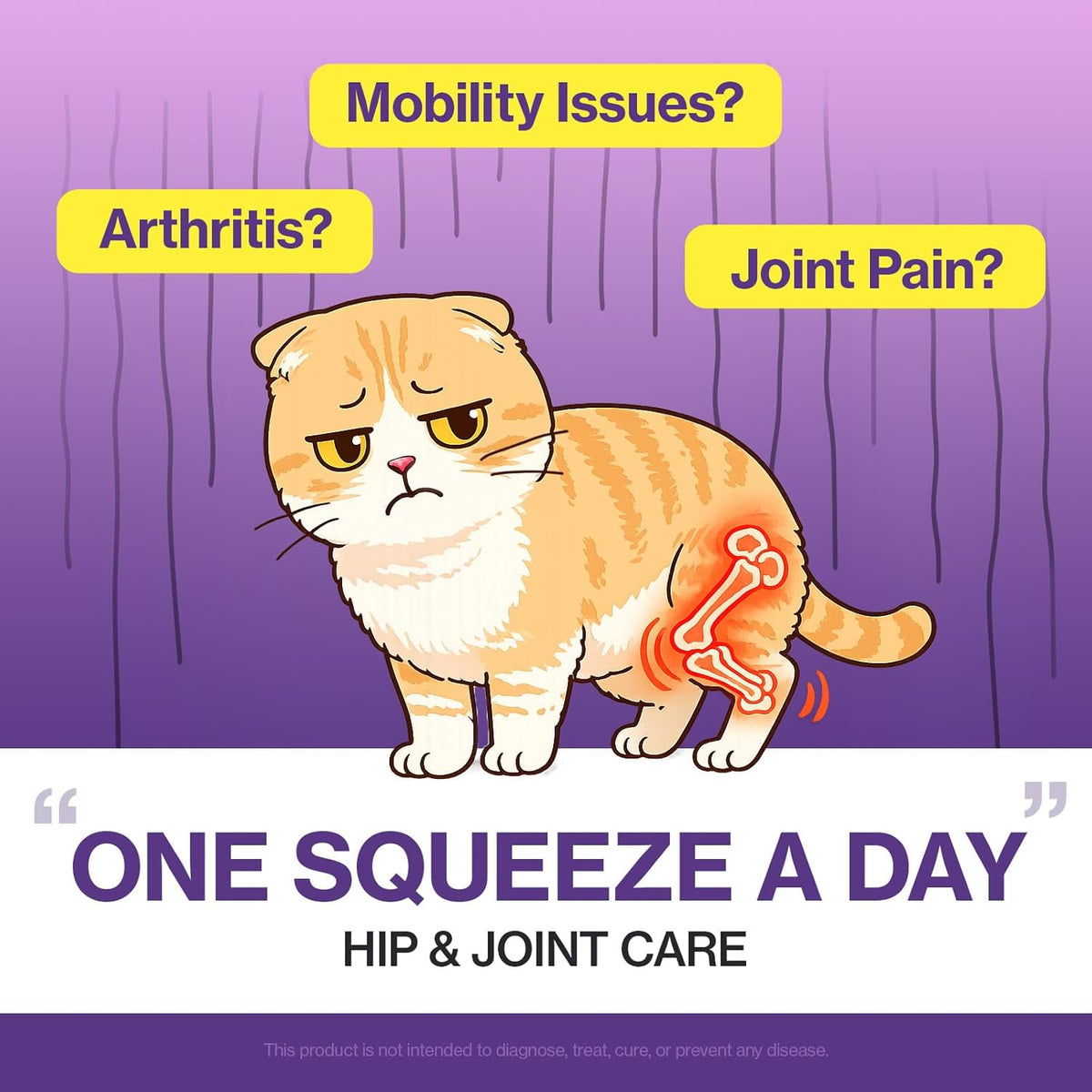 Individual salmon flavored lickable tubes for cat joint care