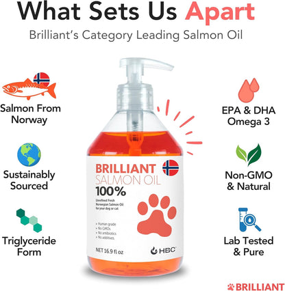 Hofseth BioCare liquid fish oil for dogs and cats clear pump bottle packaging
