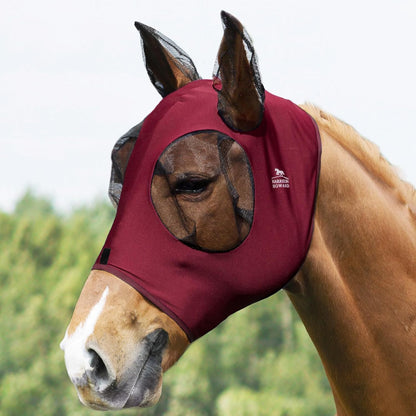 Harrison Howard Super Comfort Stretchy Fly Mask Large Eye Space with UV Protection Soft on Skin with Breathability Navy Blue L Full Size - Image 11