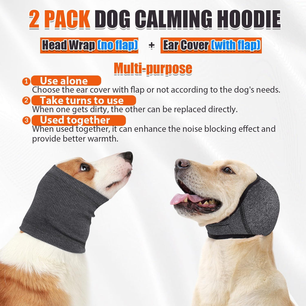 SlowTon dog ear muffs noise protection pack of two