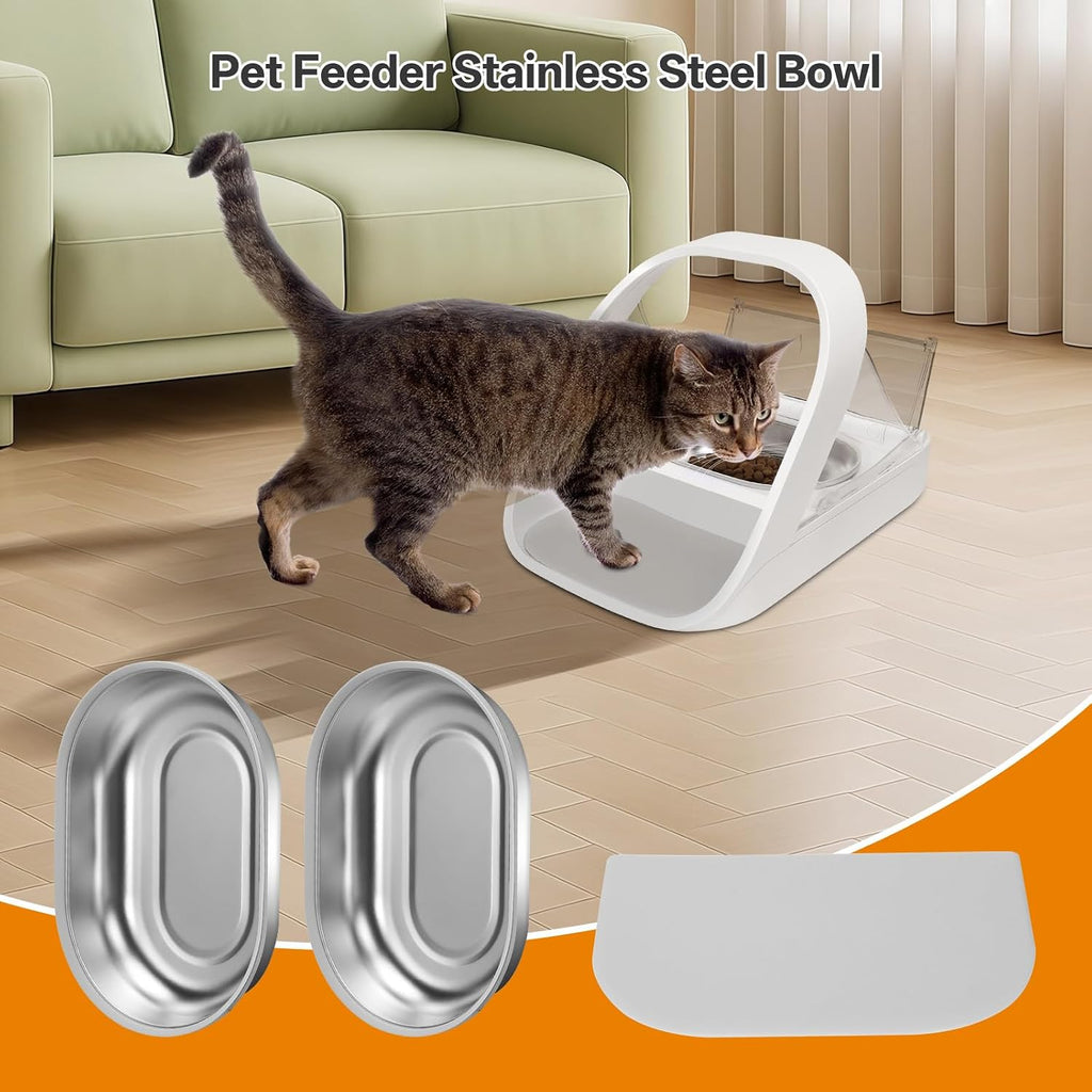 Hygienic alternative to plastic pet bowls designed for microchip activated feeders