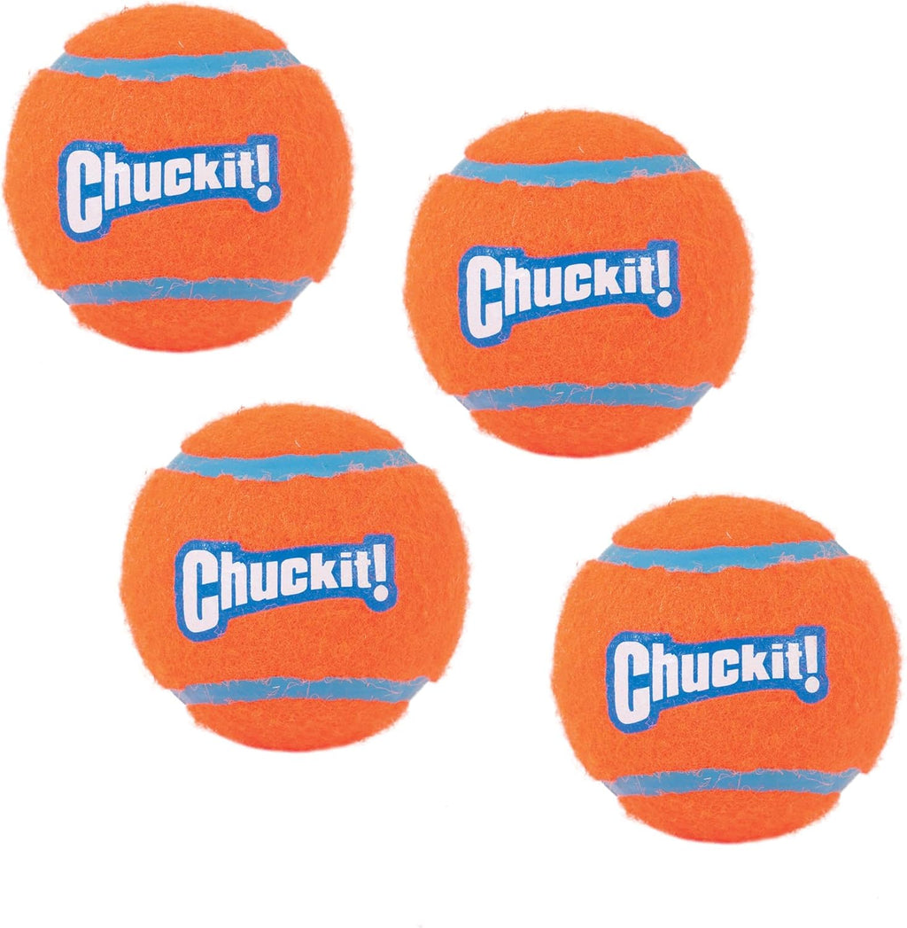 Chuckit! Dog Tennis Ball Medium 4 Pack front view