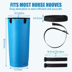 SilTriangle equine soaker bag in classic black color layout displaying the slender space saving design.