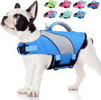 Adjustable pet life preserver for small medium and large dogs