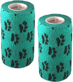 Prairie Horse Supply Vet Wrap Tape Teal Paw Prints front packaging
