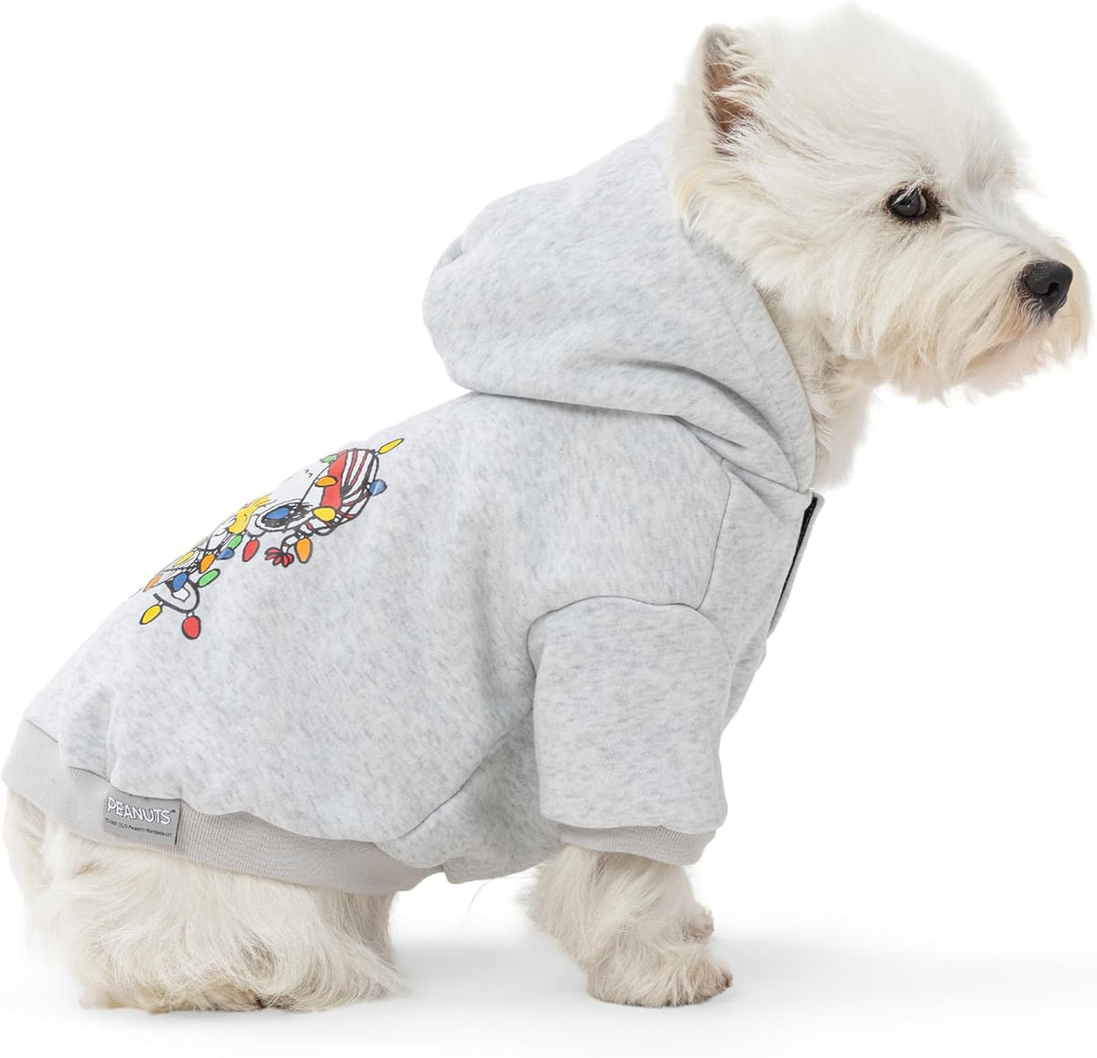 Berkshire Peanuts(R) Dog Hoodie, Pet Sweater with Leash Hole & Elastic Sleeve, Snug Fit for Puppies, Kittens, and Small Dogs, Small, Snoopy Different Emotion Sheet Scale Murky Blue - Image 11