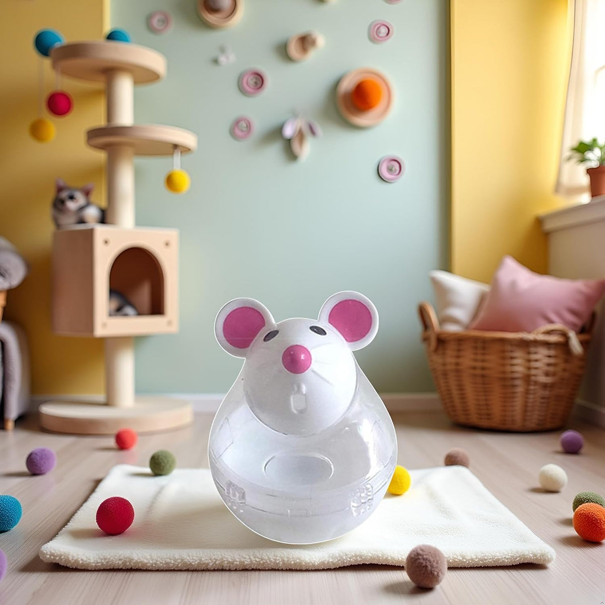 Authentic Juroicessry pet toy showcasing the spherical treat holder mechanism