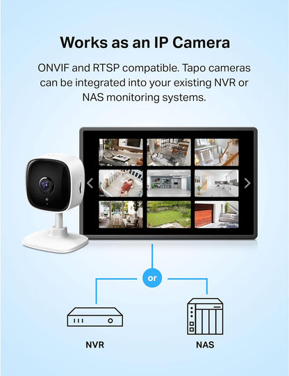 TP-Link Tapo 1080P Indoor Security Camera for Baby Monitor, Dog Camera w/Motion Detection, 2-Way Audio Siren, Night Vision, Cloud & SD Card Storage, Works w/Alexa & Google Home (Tapo C100) - Image 6