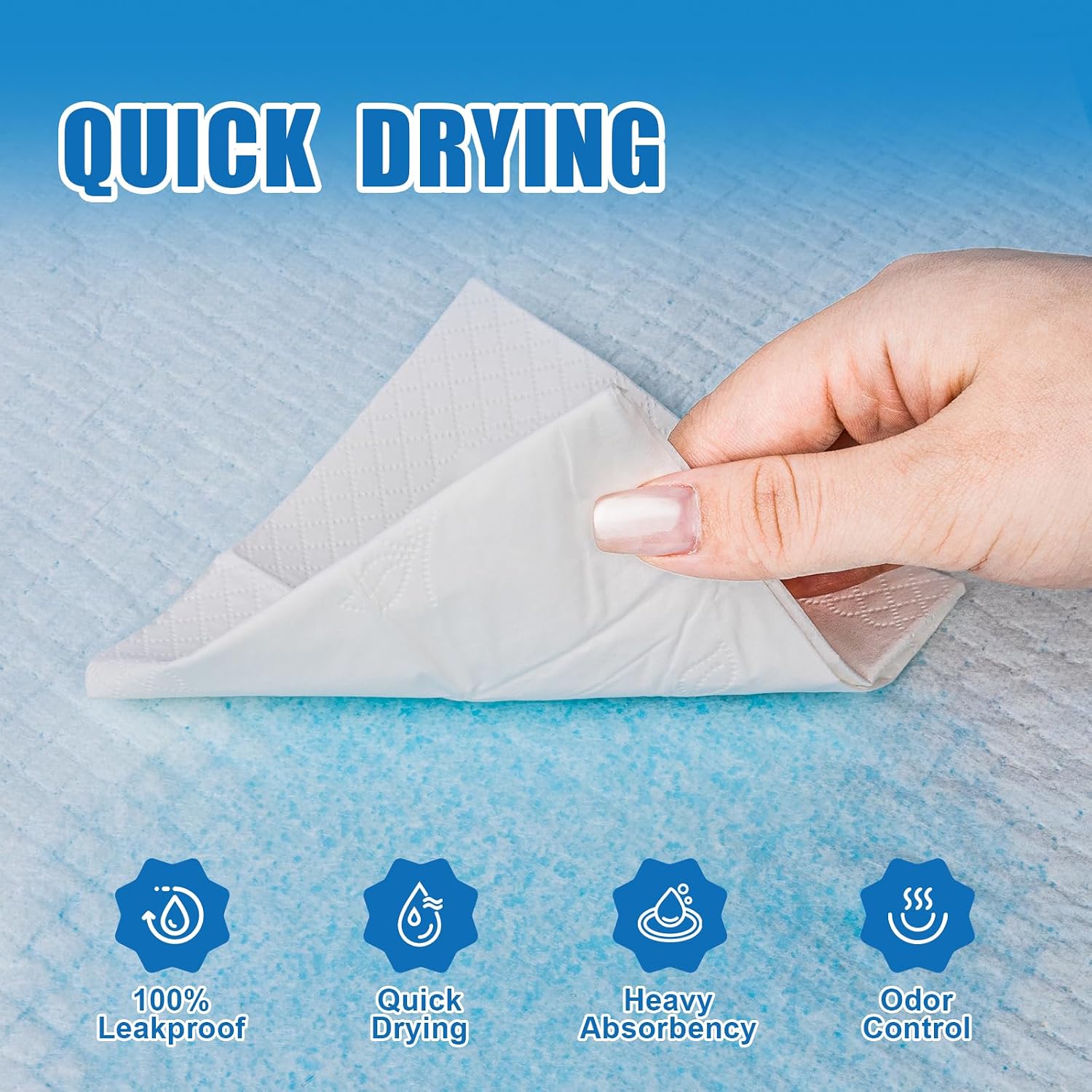 VISRIE 100 Pack 30"x36" Extra Large Dog Pee Pads - Super Absorbent & Leak-Proof Disposable Puppy Training Pads, Quick-Dry 5-Layer XL Potty Piddle Pads for Housebreaking & Crates - Image 3